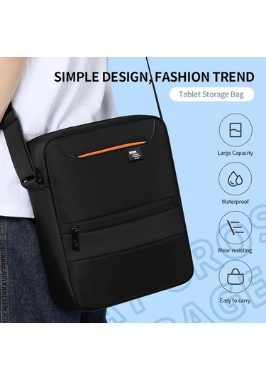 Didadodo Büyük Kapasiteli Su Geçirmez Tablet Çantası - Şok Emici Siyah, Taşıma Kolaylığı Küçük Boyutlu Siyah