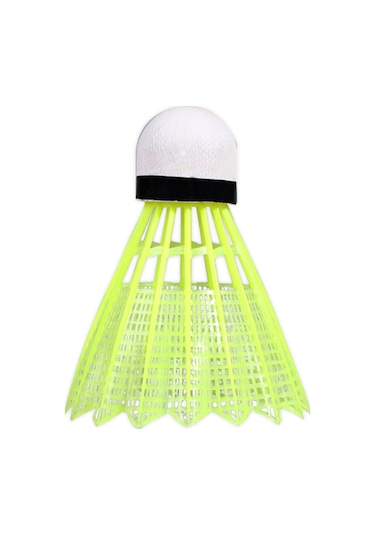 Geeksen 6 Adet Sarı Plastik Badminton Topu - Kompozit Mantar Başlı, Esnek Ve Dayanıklı - Başlangıçcılar İçin Egzersiz Ve Spor