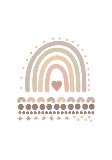 Pembe Gökkuşağı Duvar Sticker Diğer