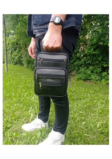 Çantachım Tabanca Bölmeli El Ve Omuz Taşıma Çantası Siyah