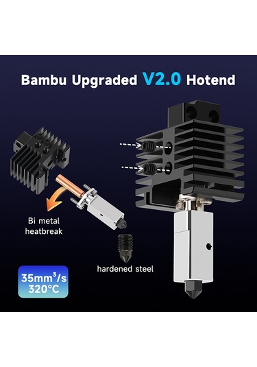 Suofeng Bambu Lab X1c/p1p İçin Yüksek Sıcaklık Dayanımlı 0.4mm Çelik Nozullu 3d Yazıcı Ekstruder Kit - Hızlı Ve Kararlı Baskı