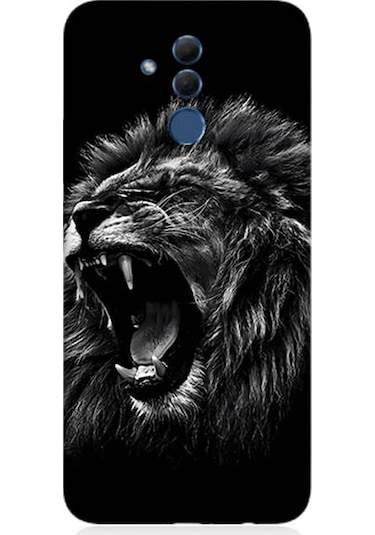 Huawei Mate 20 Lite Uyumlu Silikon Kılıf Saldırgan Aslan