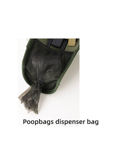 Geeksen Köpek Eğitim Atıştırmalık Çantası - Dışarıda Taşınabilir, Polyester Materyal, Asker Yeşili, 12x9x18cm