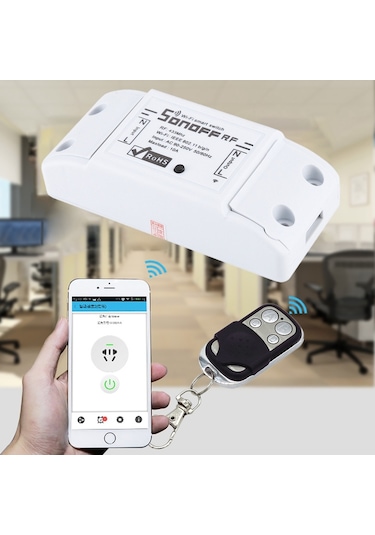 Sonoff 433mhz Dıy Wifi Akıllı Kablosuz Uzaktan Kumanda Zamanlayıcı Modülü Güç Anahtarı, Akıllı Ev İçin 4 Tuşlu Uzaktan Kumanda, İos Ve Android Desteği