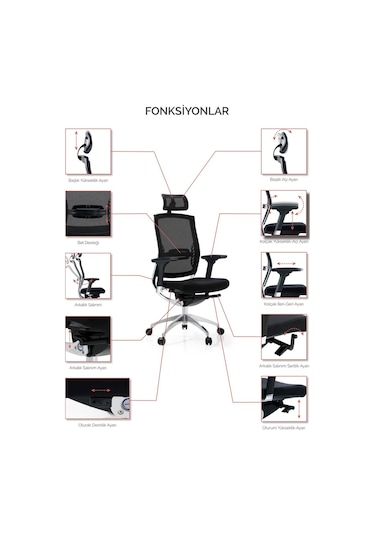 Lexus Ofis Koltuğu Yönetici Çalışma Oyuncu Koltuğu