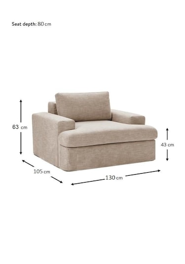 Mode Siesta Kuş Tüyü Berjer 11 Kahverengi Keten Kumaş İşbir Sünge Kahverengi