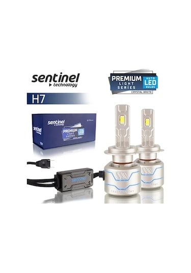 Sentinel Premium Serisi H7 Led Xenon Far Ampul Takımı Kristal Beyaz 15.000 Lümen