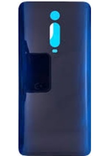 Xiaomi Mi 9t Logolu Pil Kapağı - Lens Hariç - Mavi Mavi
