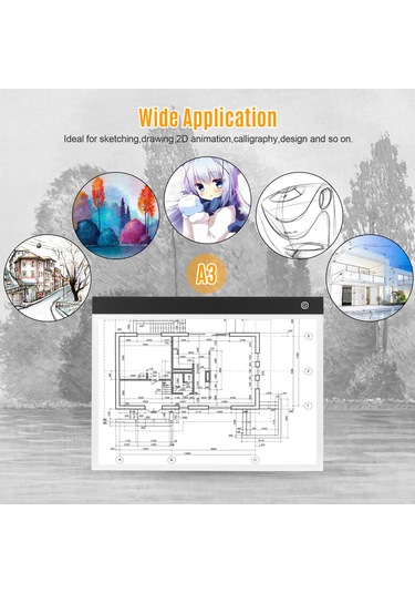 Monozone A3 Led Işıklı Çerçeve Çizim Tableti Dijital Grafik Sanat