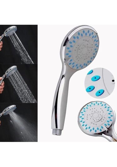 3 Fonksiyonlu Mafsallı Duş Seti Duş Başlığı Spiral Hortum Mafsal Duş Başlığı Gri Krom Diğer