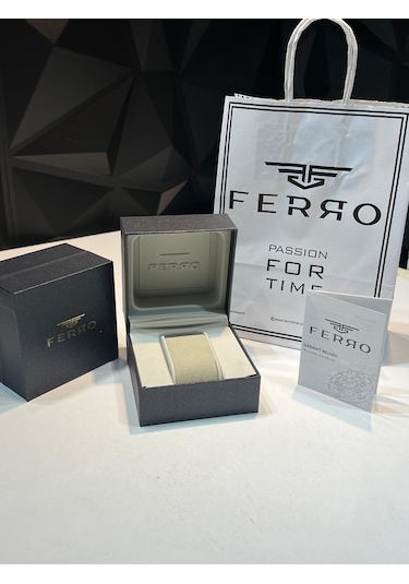 Ferro Çelik Kordon Takvimli Kadran 30 Mt Suya Dayanıklı Erkek Kol Saati Efm11911-bg