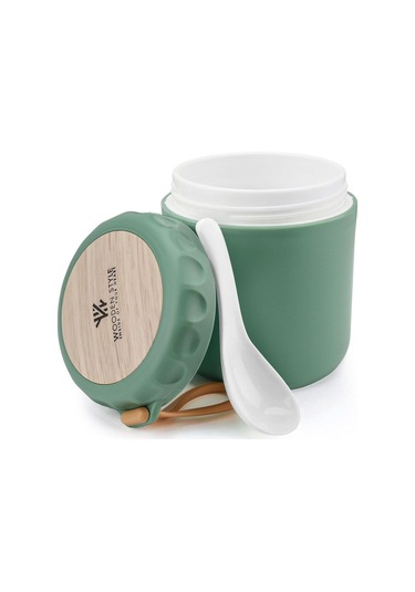 400 Ml'lik Paket Müsli Kupası, Kaşık Ve Kapaklı Yoğurt Kupası