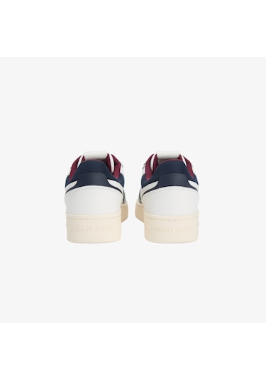 Tommy Hilfiger Fine Cleat Retro Basketball Erkek Beyaz Spor Ayakkabı Em0em01612 Beyaz