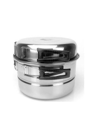 Tcherchi Açık Kamp Tencere Seti Kamp Kase Açık Kase Tencere Seti Gümüş