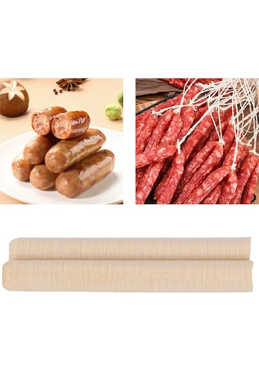 Geeroyoo Kollajen Sosis Kılıfı 2 Adet - 19mm Kalınlık, Esnek Ve İnce Yapı, Evde Lezzetli Sosis Hazırlama İçin Uygun, Sağlıklı Ve Pratik Kullanım Diğer