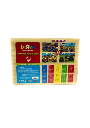 Ahşap Puzzle Meslekler 20 Parça Puzzle Çarpım Tablosu