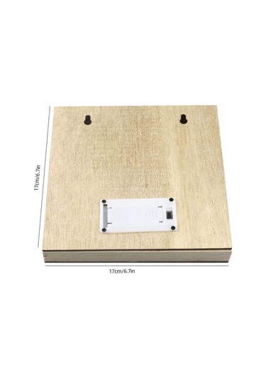 Symbee Muslim Bayramı Dekorasyonu Ahşap Aydınlatmalı Yıldız Mevki Mimari Tasarımı Ev Dekoru Hediye - Jm01935 Siyah