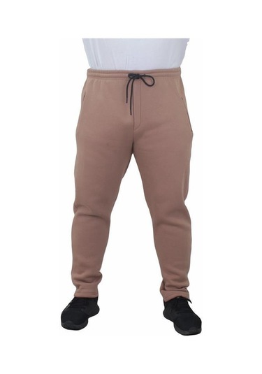 Starbattal Büyük Beden Fermuarlı Eşofman Altı 3Ip 11517 S.Kahve-S.Kahve