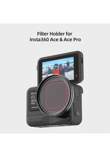 Ximistore9 Insta360 Ace/ace Pro İçin Alüminyum+silikon 49mm Filtre Tutucu - Spor Kamera Erişim Aracı