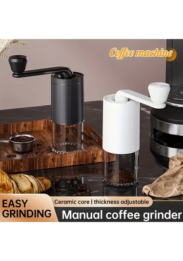 Cordial Siyah Manuel Taşınabilir Kahve Değirmeni, Ayarlanabilir Öğütücü, Ofis Ve Seyahat İçin