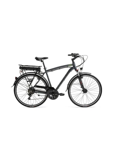 Bisan Comet 28 J 20,5 Kadro V Elektrikli Bisiklet Parlak Gri Sarı Gri