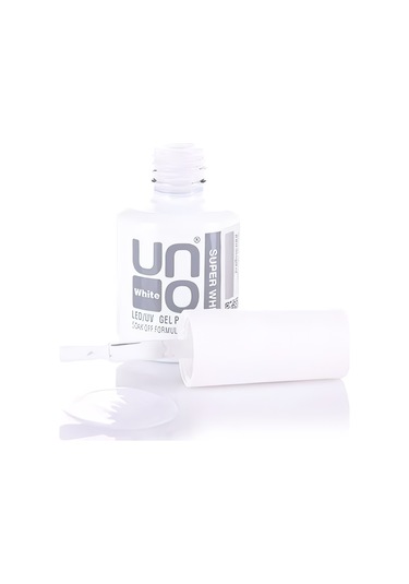 Uno Süper White Beyaz Kalıcı Oje 15 Ml Led/uv Uyumlu Jel Oje Soak Off