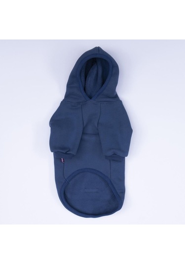 Lacivert Kanguru Cepli Kedi-köpek Hoodie- Sweatshirt Kedi Köpek Kıyafeti