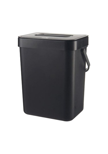 Suntek Magideal  Modern Atık Çöp Kutusu Duvara Monte Ofis Siyah-5l-orta Siyah