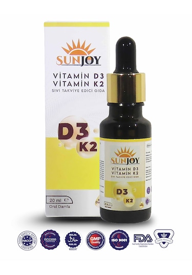 Sunjoy D3K2 Takviye Edici Gıda 20 ML