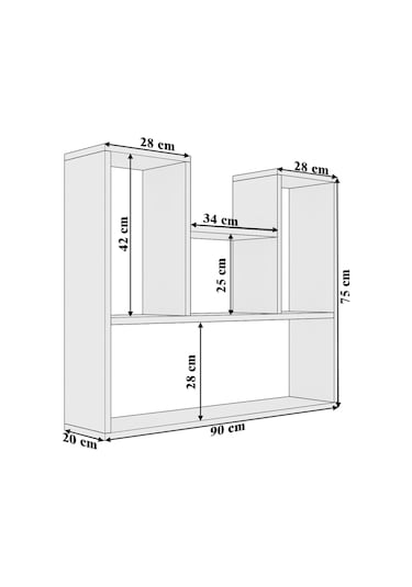 Lale Kitaplık Mutfak Banyo Salon Genç Odası Duvar Rafı