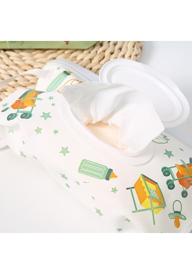 Sones Bebek Eva Islak Mendil Çantası Taşınabilir Çıkarılabilir Hijyenik Islak Mendil Çantası Tüy Diğer