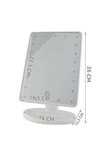 Led Işıklı Makyaj Aynası - Ayarlanabilir - Beyaz Diğer