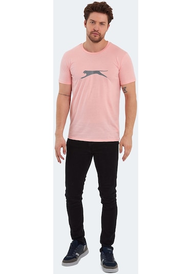 Slazenger SECTOR I Erkek Baskılı Somon Tişört