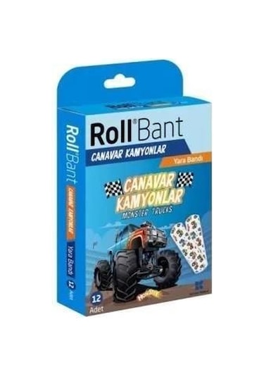 RollBant Canavar Kamyonlar Yara Bandı 12 Adet