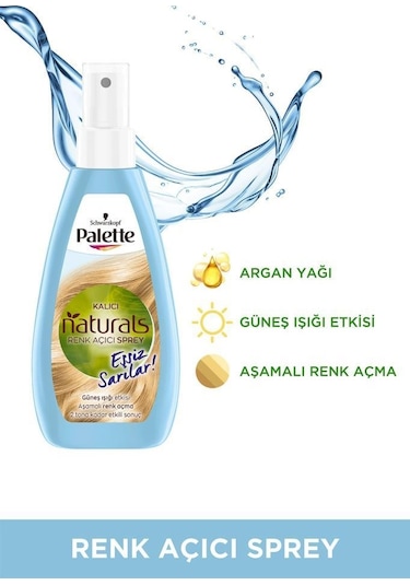 Palette Kalıcı Doğal Renkler Renk Açıcı Sprey
