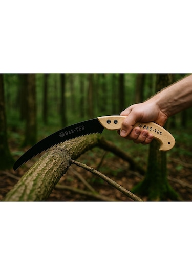 Ahşap Saplı Eğri Testere 350mm Bahçe, Budama Ve Ağaç Kesme İçin Profesyonel El Testeresi