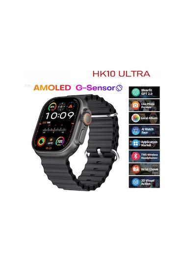 Hk 10 Ultra 49mm Akıllı Saat Watch 9 Ultra 2 Serisi, Amoled Ekran Redmi ...