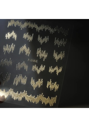 6 Adet/takım Parlak Yansıtıcı Tırnak Etiket Altın Gümüş Aurora Dalga Hatları 3d Kendinden Yapışkanlı Nail Art Çıkartması Tasarım Manikür Aracı Lavanta