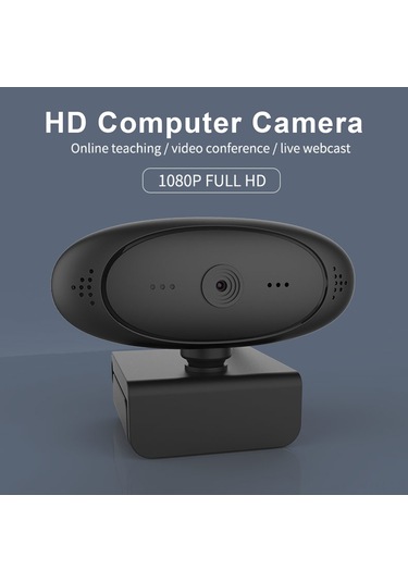 Geeksen Hd Web Kamera - 1080p Otomatik Odaklamalı, 360 Dönebilir, Mikrofonlu Usb Video Konferans Kamerası