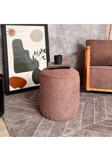 Evodeko Koyu Kahve Puf