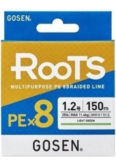 Gosen X8 Roots PE 8 Örgü Spin İp Misina 150mt A.Yeşil 2.0 PE