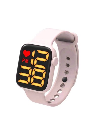 Tenfowee Xr4563 Led Elektronik Spor Saati - 50m Su Geçirmez, Gece Aydınlatması, Tarih/ay Gösterimi, 24 Saat Ve Uzun Pil Ömrü İle Tpu Kordon - Pembe