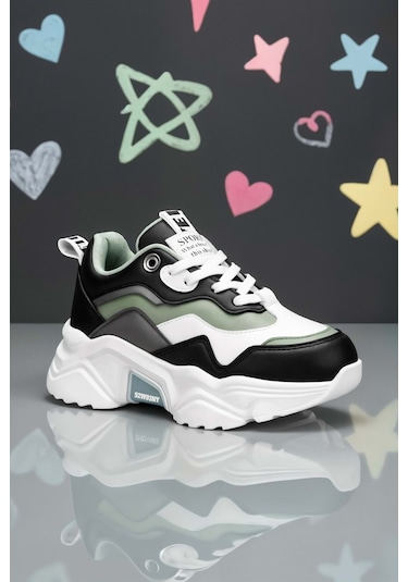 Dark Seer Kids Ds K 2110 Sneaker 2025 Kız Çocuk Beyaz-siyah