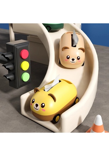 Haki-karikatür Doku Kutusu Banyo Tuvalet Kağıdı Tutucu Mutfak Peçete Saklama Kutusu Masaüstü Bebek Mendil El Havlusu Dispenseri Konteyner