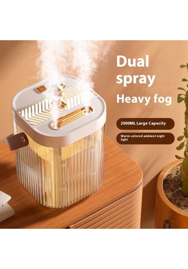 Büyük Boy Gece Lambası Özellikli Hava Nemlendirici Buhar Makinası Bebek Çocuk Yaşlı Odaları İçin