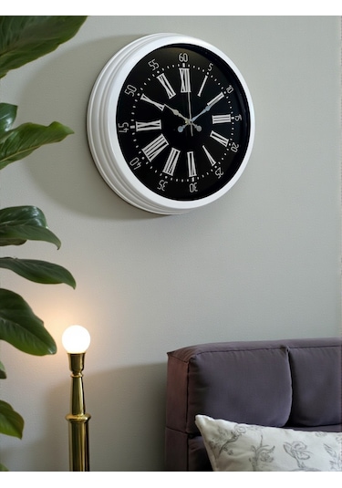 Elegance White 40 Cm Metal Duvar Saati