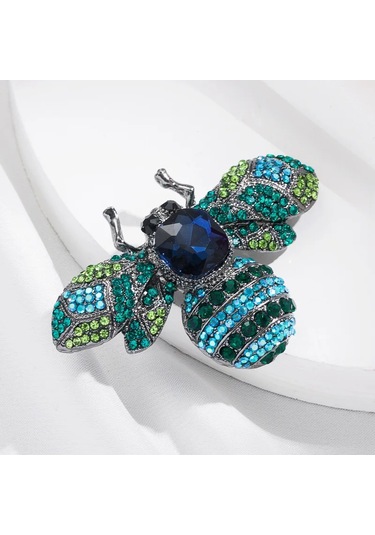 Vintage Klasik Kadınlar Lüks Arı Kristal Broş Takı Büyük Rhinesotne Metal Style 23 Style 23 Çok Renkli