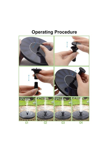 Geeksen Güneş Enerjili Yüzen Çeşme - Bahçe, Havuz Ve Kuş Banyosu İçin 2 Farklı Boyut Diğer