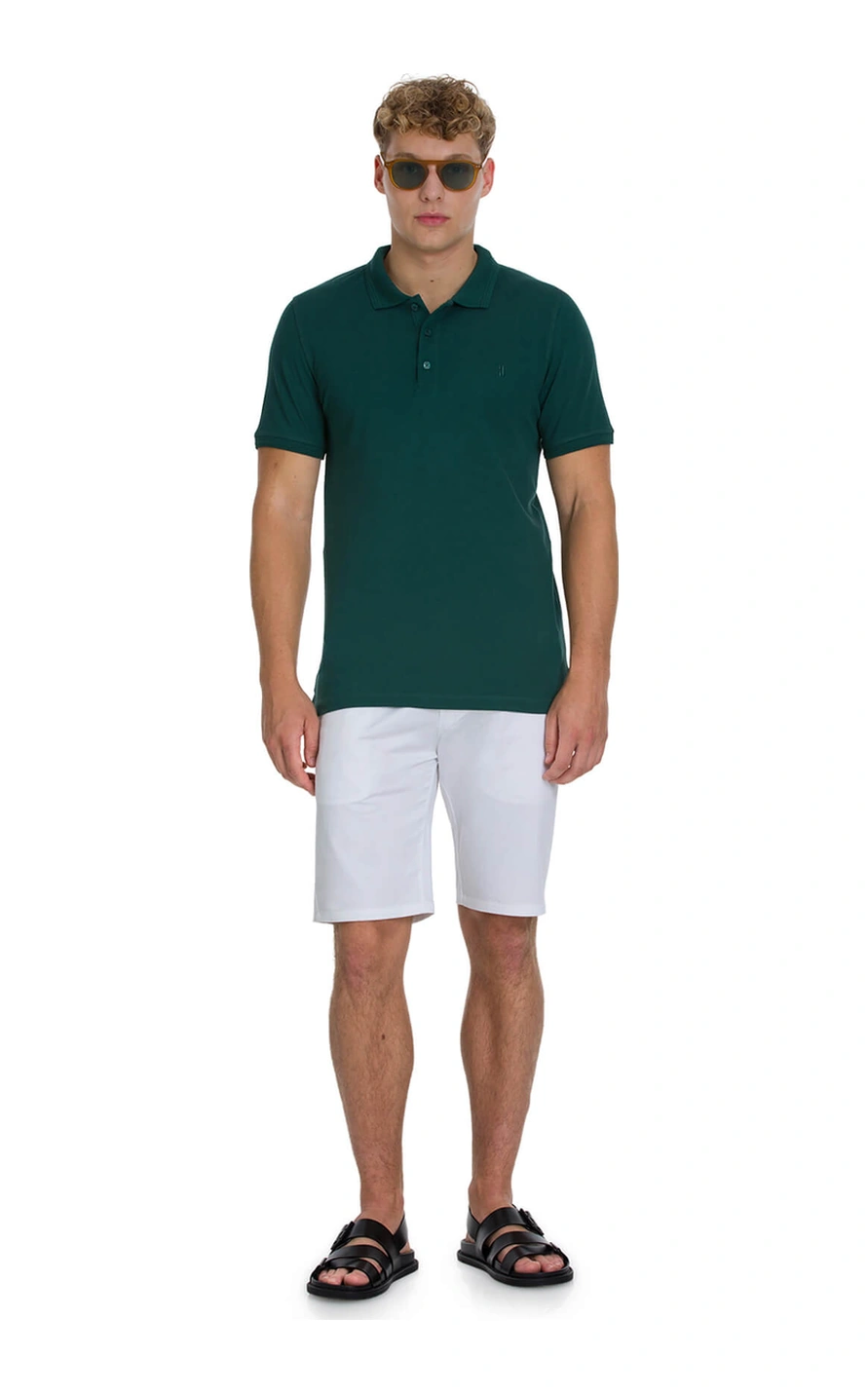 Hatemoğlu Yeşil Regular Fit 100% Pamuklu Polo Yaka Tişört 35230 608381