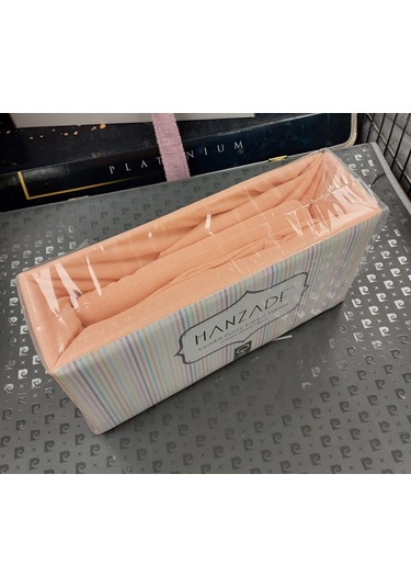 Hanzade %100 Pamuk Penye Lastikli Çift Kişilik Çarşaf Seti 160x200+30 - Somon Somon